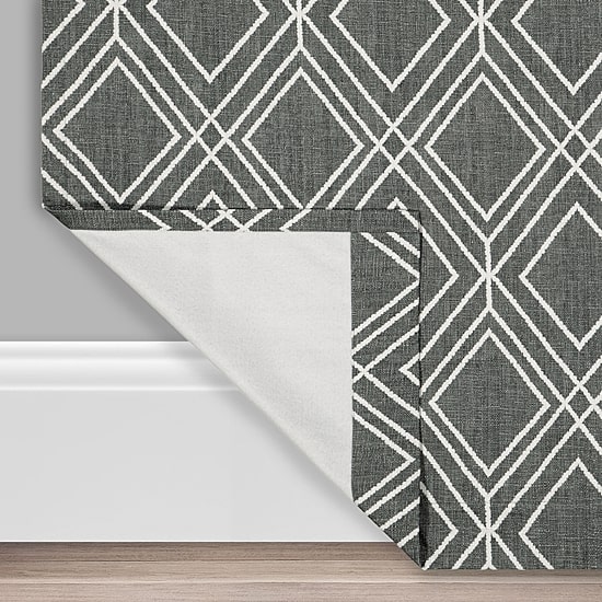 Eclipse Ambiance Geo Print Draft Stopper Grommet Top Energy Saving 100% Blackout Single Curtain Panel