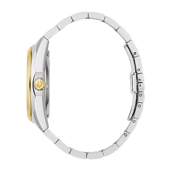 Bulova Surveyor Mens Automatic Two Tone Stainless Steel Bracelet Watch 98a284