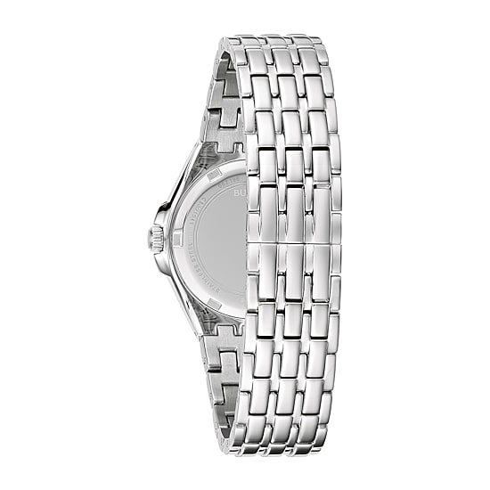 Bulova Phantom Womens Crystal Accent Silver Tone Stainless Steel Bracelet Watch 96l290