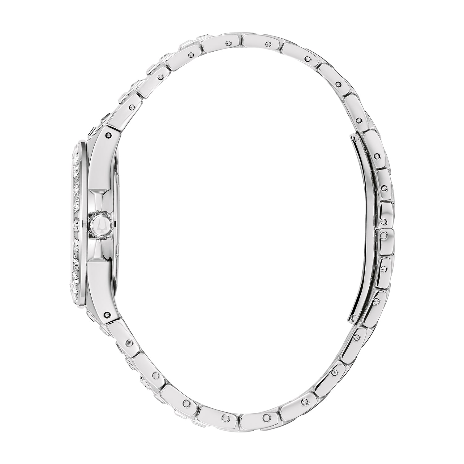 Bulova Phantom Womens Crystal Accent Silver Tone Stainless Steel Bracelet Watch 96l290