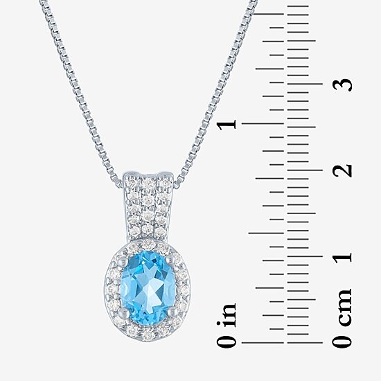 Womens Genuine Blue Topaz Pure Silver Over Brass 4-pc. Jewelry Set