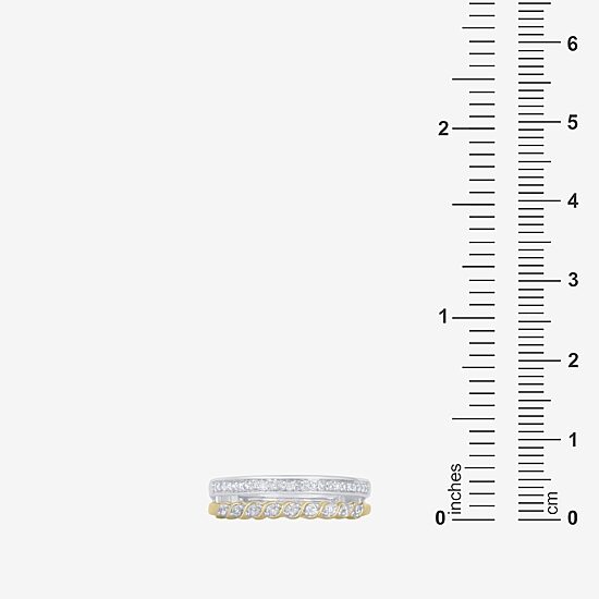 Womens 1/5 CT. Natural White Diamond 10K Gold Band