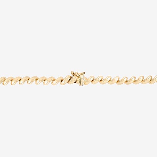 Womens 10K Gold 17 Inch Link Necklace