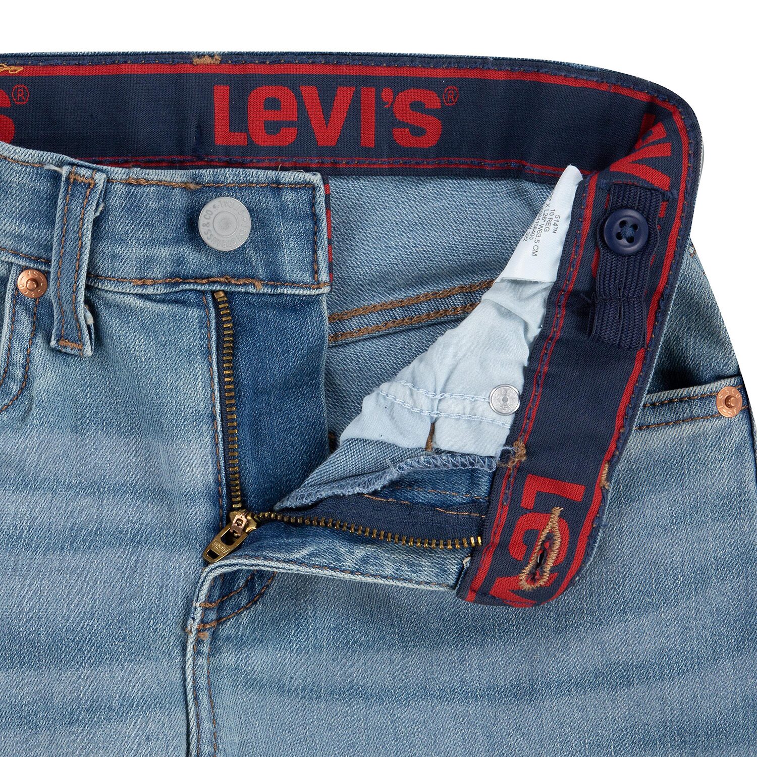 Levi's® Big Kid Boys Adjustable Waist Stretch Fabric 514™ Straight Leg Jean