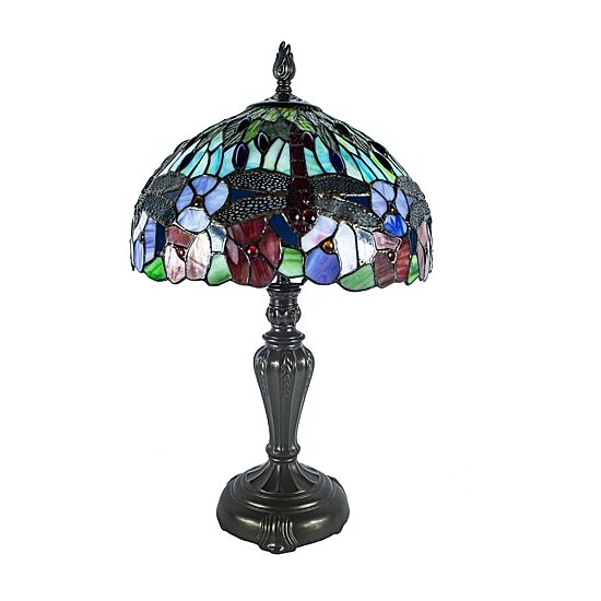 Dale Tiffany 20" Catalina Dragonfly Tiffany Glass Table Lamp