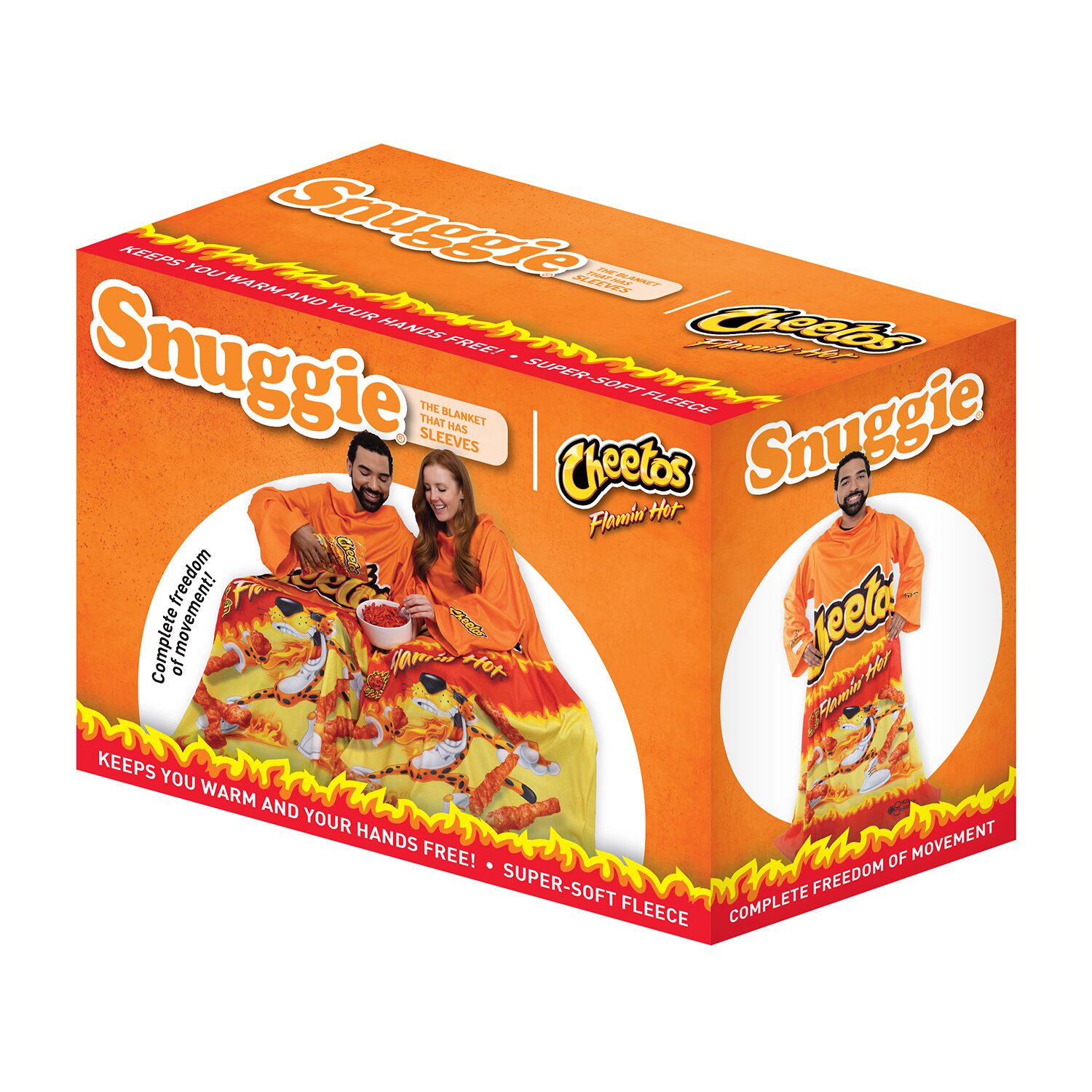 Snuggie FLAMIN HOT CHEETOS, The Original Wearable Blanket With Sleeves, Super Soft Fleece, Adult One Size