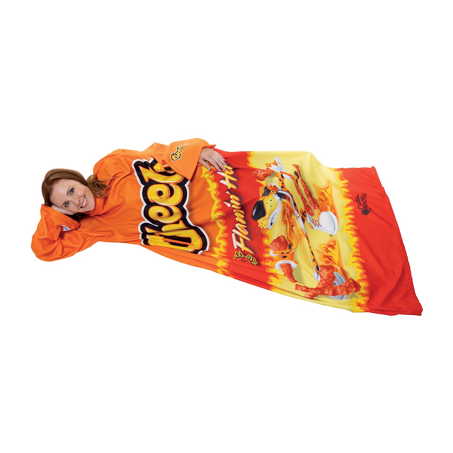 Snuggie FLAMIN HOT CHEETOS, The Original Wearable Blanket With Sleeves, Super Soft Fleece, Adult One Size