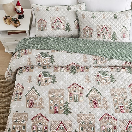 Avanti Gingerbread Reversible Quilt Set