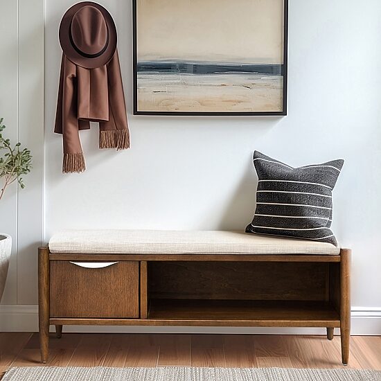 INK+IVY Arcadia Upholstered Bench