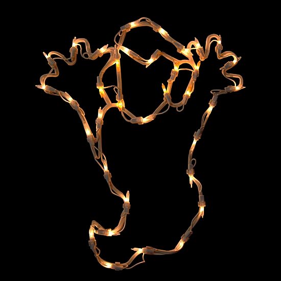 15'' Lighted Ghost Halloween Double Sided Window Silhouette Decoration