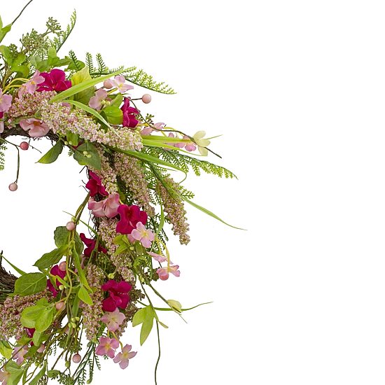 Northlight 21in Foliage Berry Twig Wreath