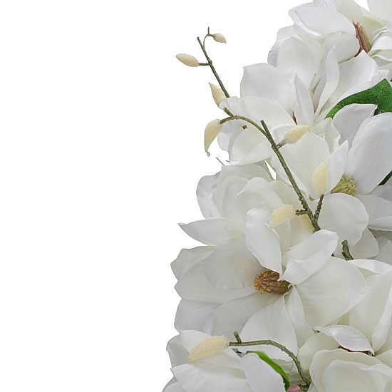 Northlight 24in Magnolias Unlit Wreath