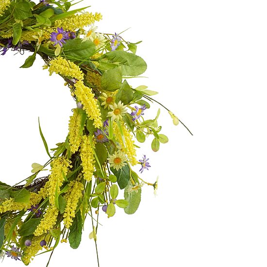 Northlight 25in Daisy And Berry Floral Wreath