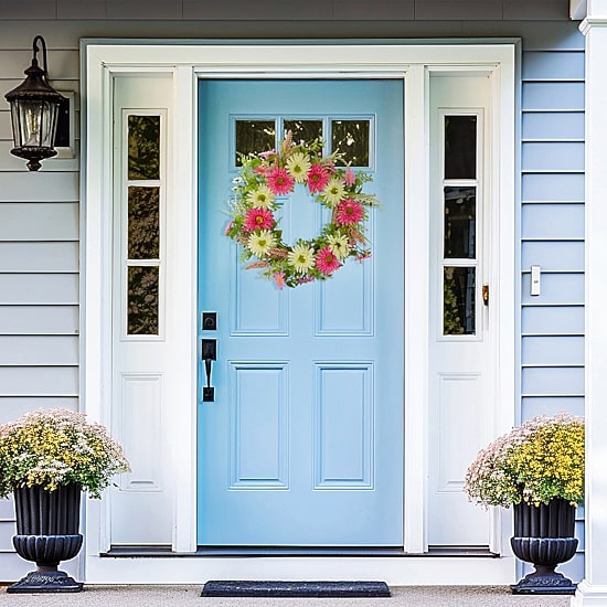 Northlight 23in Chrysanthemum And Berry Floral Wreath