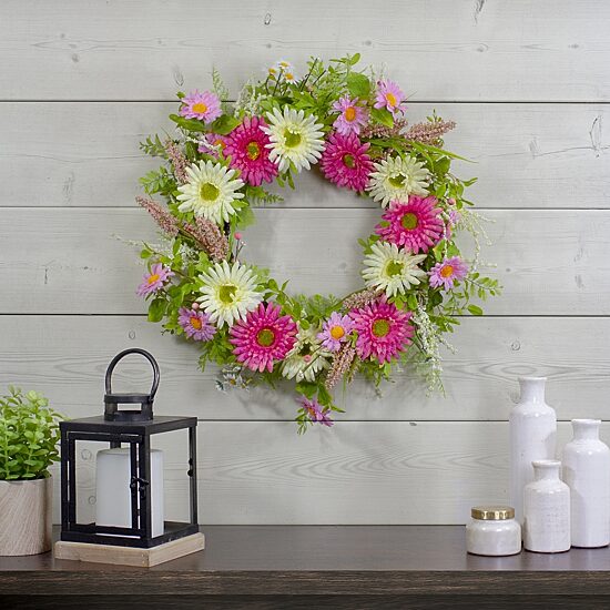 Northlight 23in Chrysanthemum And Berry Floral Wreath
