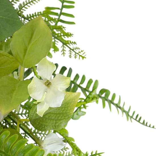 Northlight 24" Rose And Peony Fern Floral Wreath
