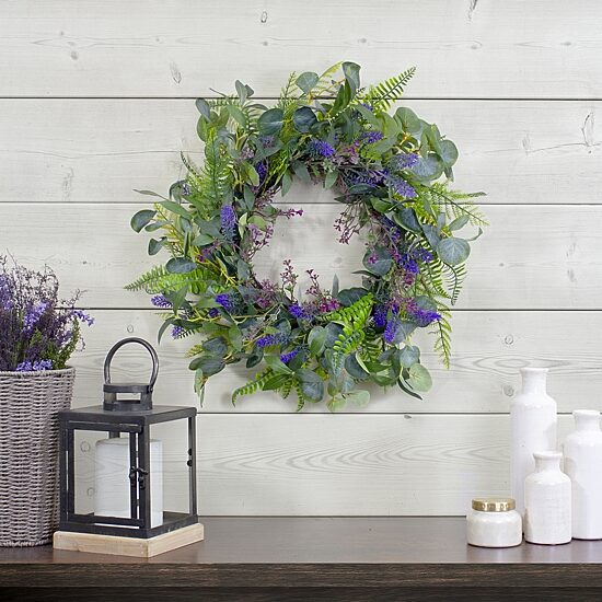 Northlight 22in Lavender And Foliage Wreath