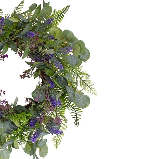 Northlight 22in Lavender And Foliage Wreath