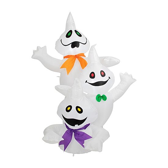 Northlight 3.5ft Prelit Spooky Town Ghost Trio Halloween Yard Art