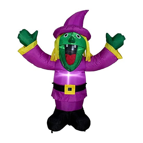 Northlight 3.5ft Prelit Spooky Town Purple Witch Halloween Yard Art