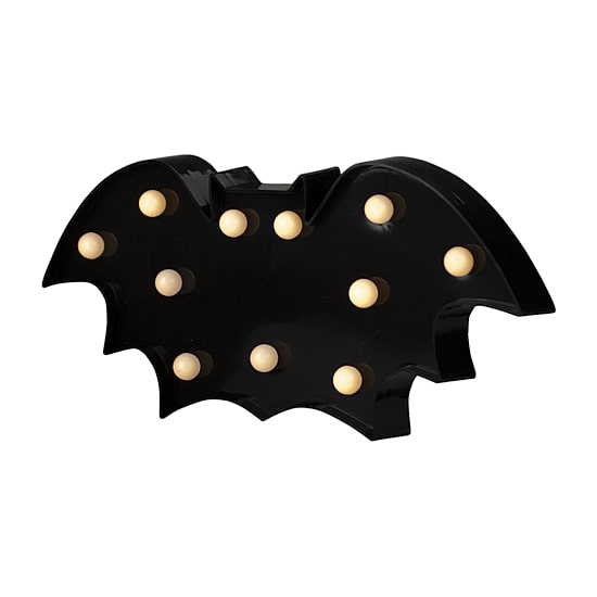 Northlight 12in Led Black Bat Marquee Lights