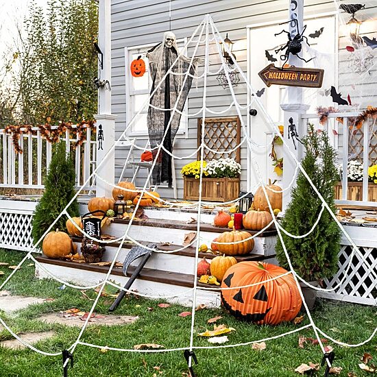 Northlight 9.8ft Giant Outdoor Spider Web Halloween Yard Art