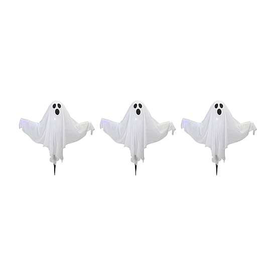 Northlight Prelit White Ghost Lawn Stakes 20 Halloween Yard Art