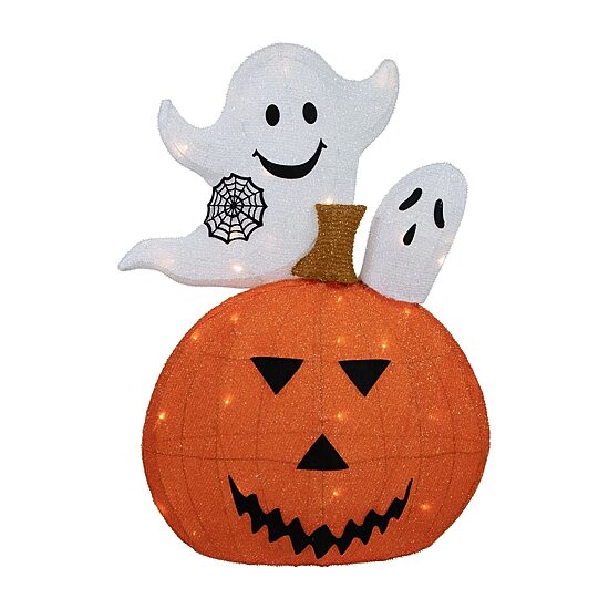 Northlight 27.5in Led Jack-O-Lantern And Ghosts Halloween Yard Art