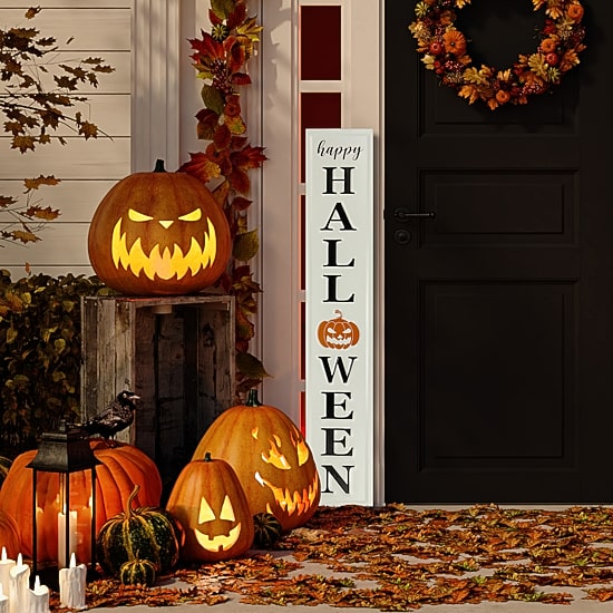 Northlight 31.5in Metal Happy Halloween Wall Halloween Yard Art