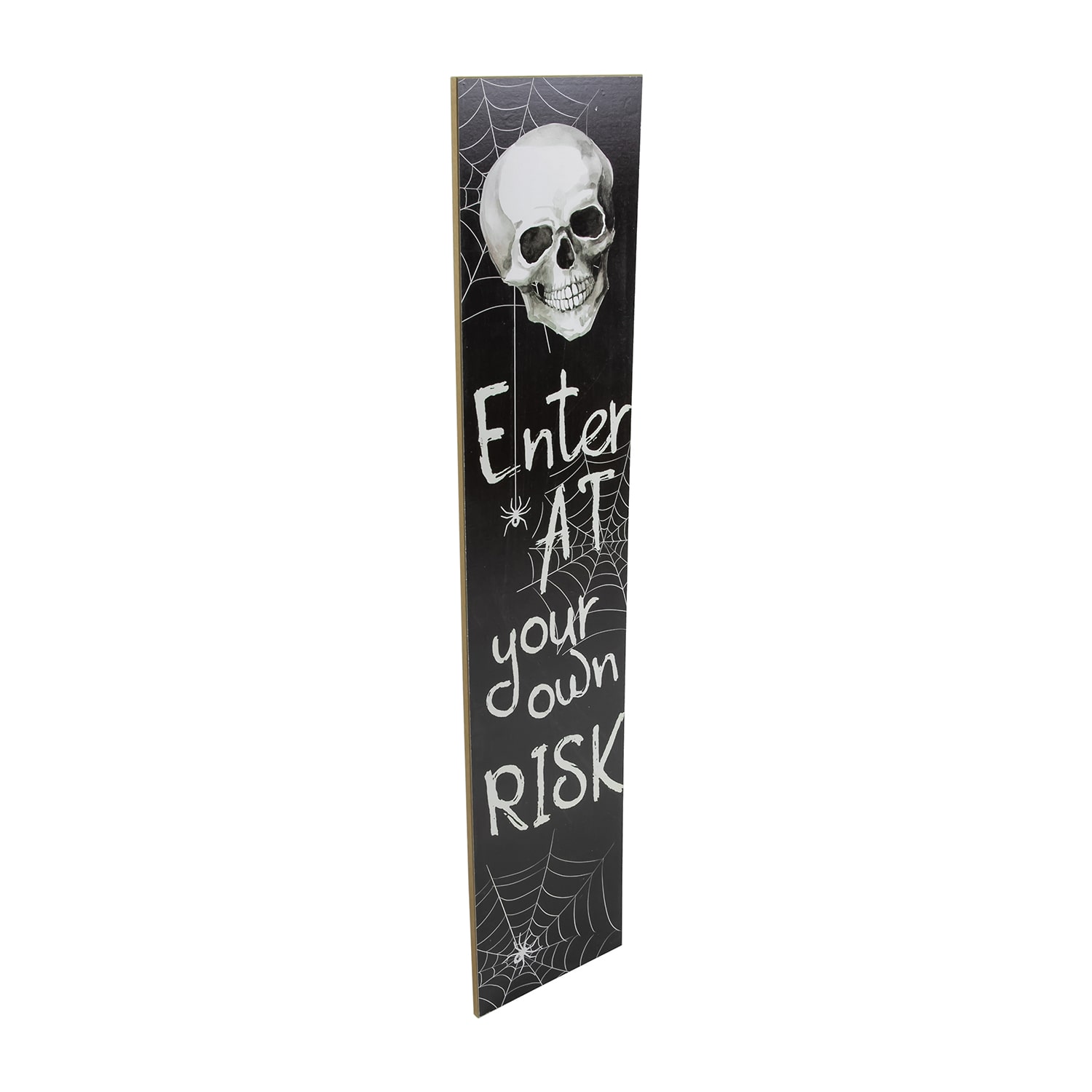 Northlight 36in Enter At Your Own Risk Porch Leaner Halloween Yard Art