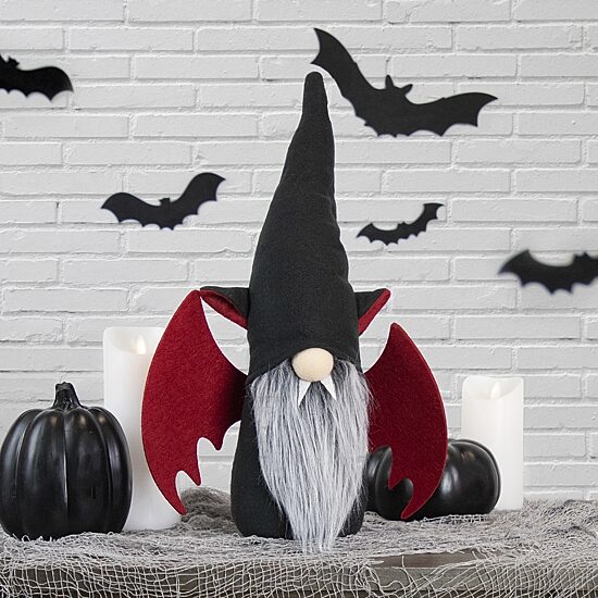 Northlight 17in Black And Red Boy With Bat Wings Gnome