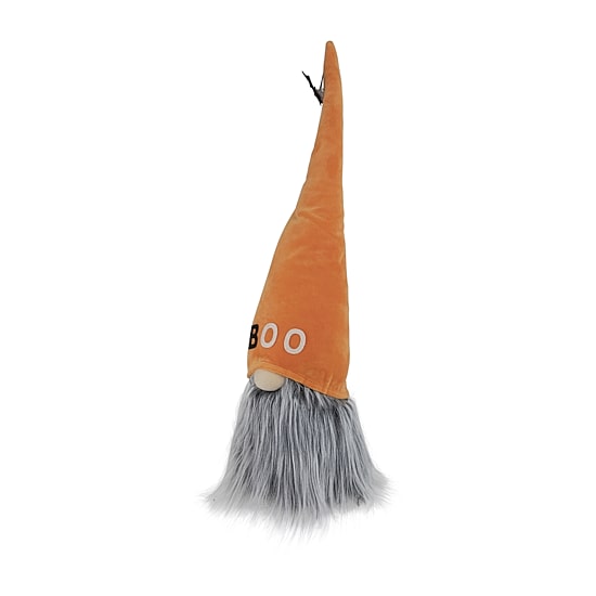 Northlight 19.75in Orange And Gray Boo Standing Gnome