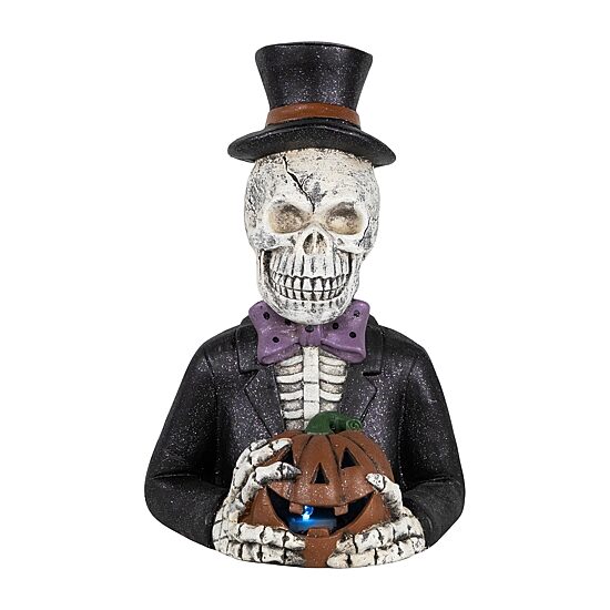 Northlight 23.5in Led Skeleton With Jack-O-Lantern Tabletop Decor