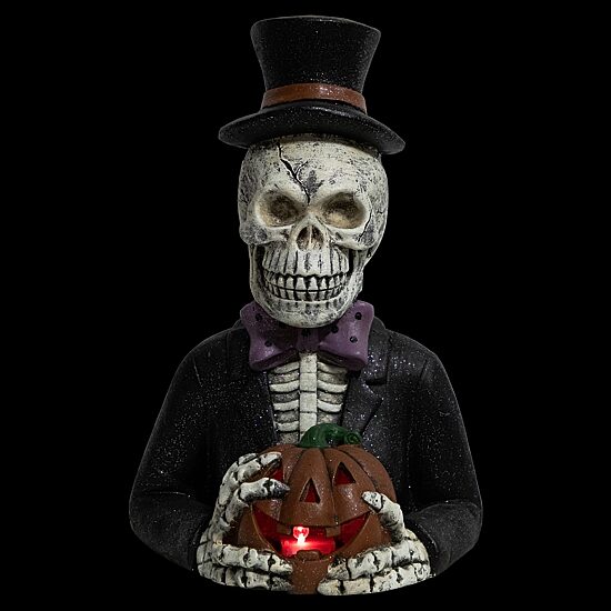 Northlight 23.5in Led Skeleton With Jack-O-Lantern Tabletop Decor