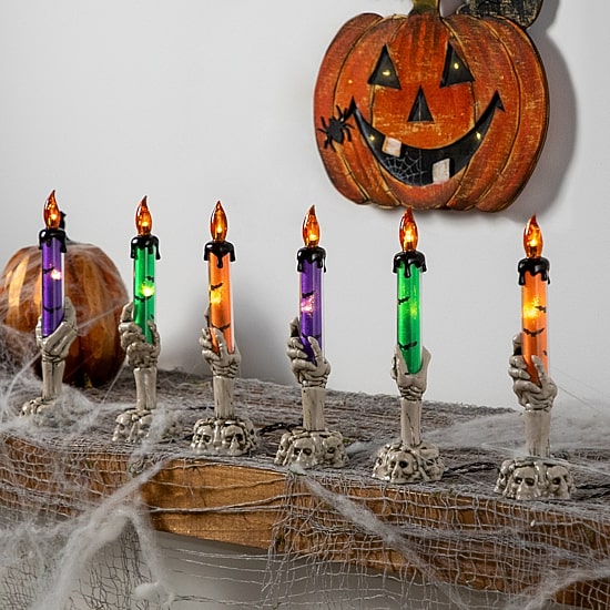 Northlight 8.5in Led Skeleton Candle 6-pc. Lighted Tabletop Decor