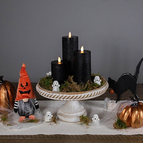 Northlight 8in Black Flickering Led 3-pc. Flameless Candle