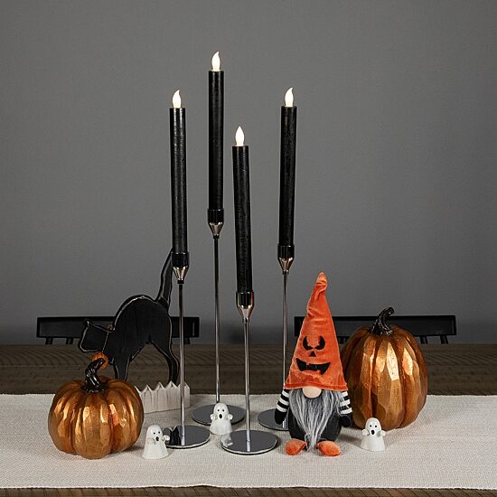 Northlight 9.5in Black Led Flickering 4-pc. Flameless Candle