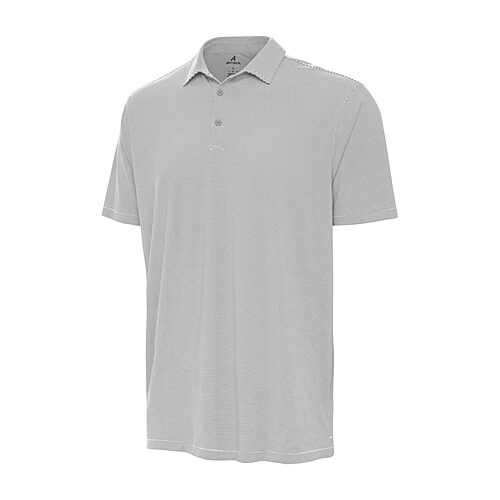 Antigua Twine Mens Short Sleeve Polo Shirt, Large, Beige