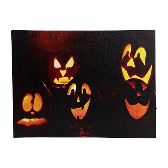 Northlight Led Silly And Spooky Jack-O-Lanterns Canvas Art