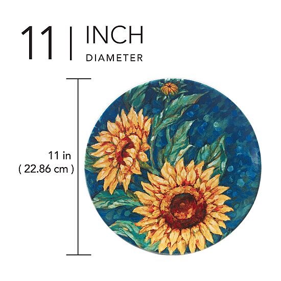 Certified International Golden Sunflowers 4-pc. Earthenware Dinner Plate