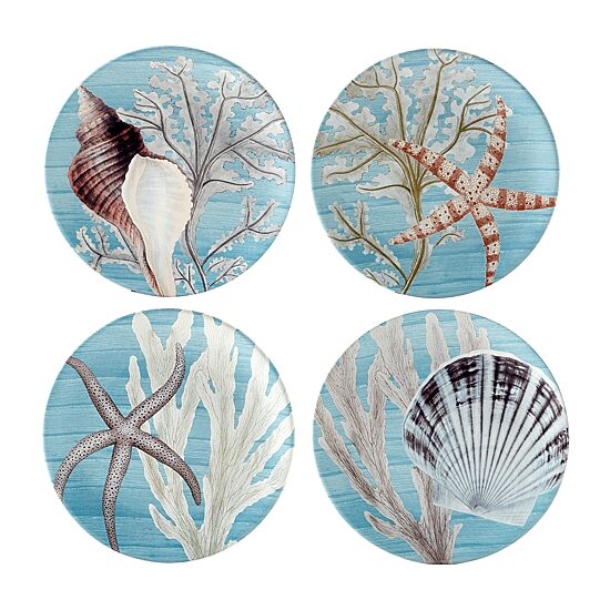 Certified International Beyond The Shore 4-pc. Earthenware Salad Plate