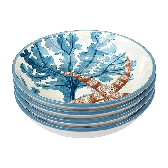 Certified International Beyond The Shore 4-pc. Earthenware Soup Bowl