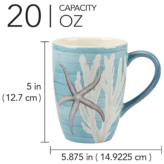Certified International Beyond The Shore 4-pc. Coffee Mug