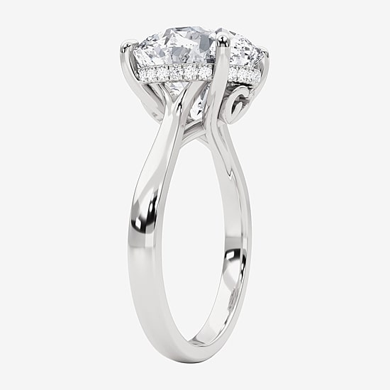 Grown Gorgeous (F, Vs2) Womens 5 3/4 CT. T.W. Lab Grown White Diamond 14K Gold or Platinum Round Engagement Ring