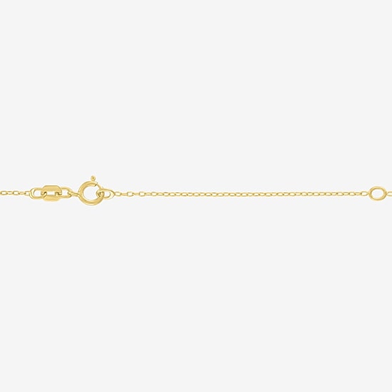 Diamond Accent (G-H Womens Diamond Accent Lab Grown White Diamond Accent 14K Gold Over Silver 16 Inch Pendant Necklace