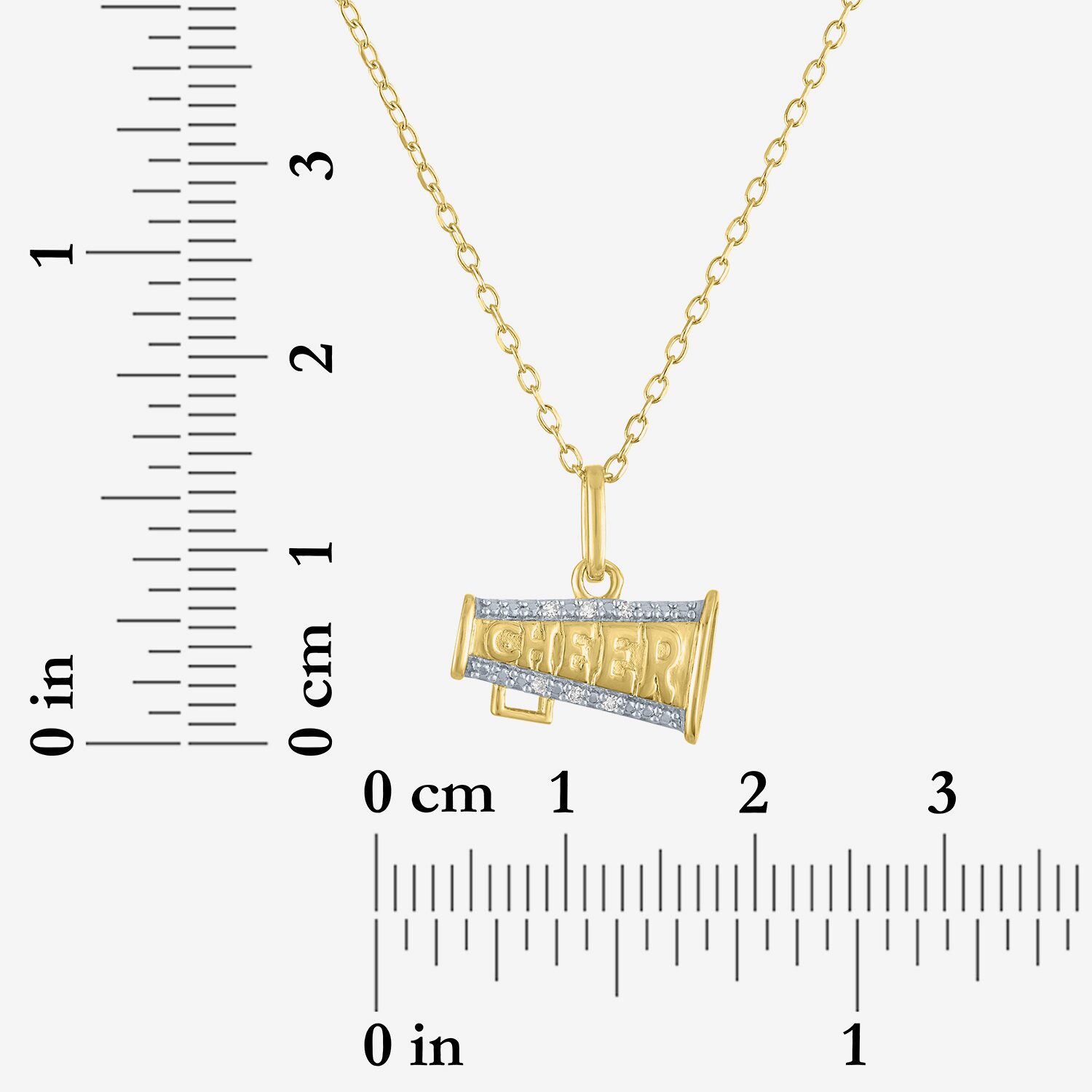Diamond Accent (G-H Womens Diamond Accent Lab Grown White Diamond Accent 14K Gold Over Silver 16 Inch Pendant Necklace