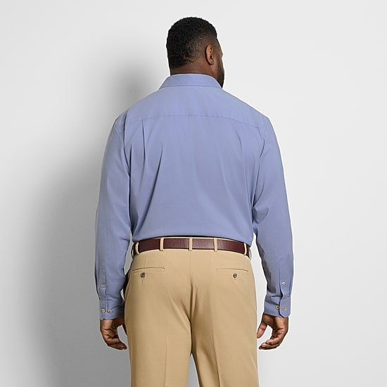 Van Heusen Originals Mens Long Sleeve Slim Fit Stretch Fabric Wrinkle Free Big and Tall Button-Down Shirt