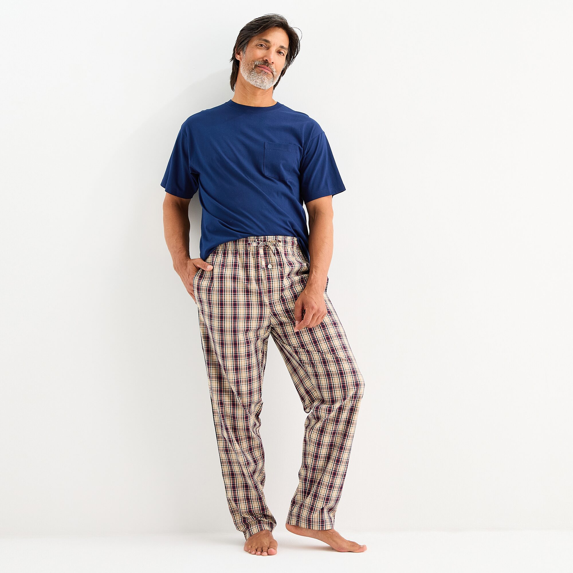 St. John's Bay Mens Crew Neck Short Sleeve Pajama Top