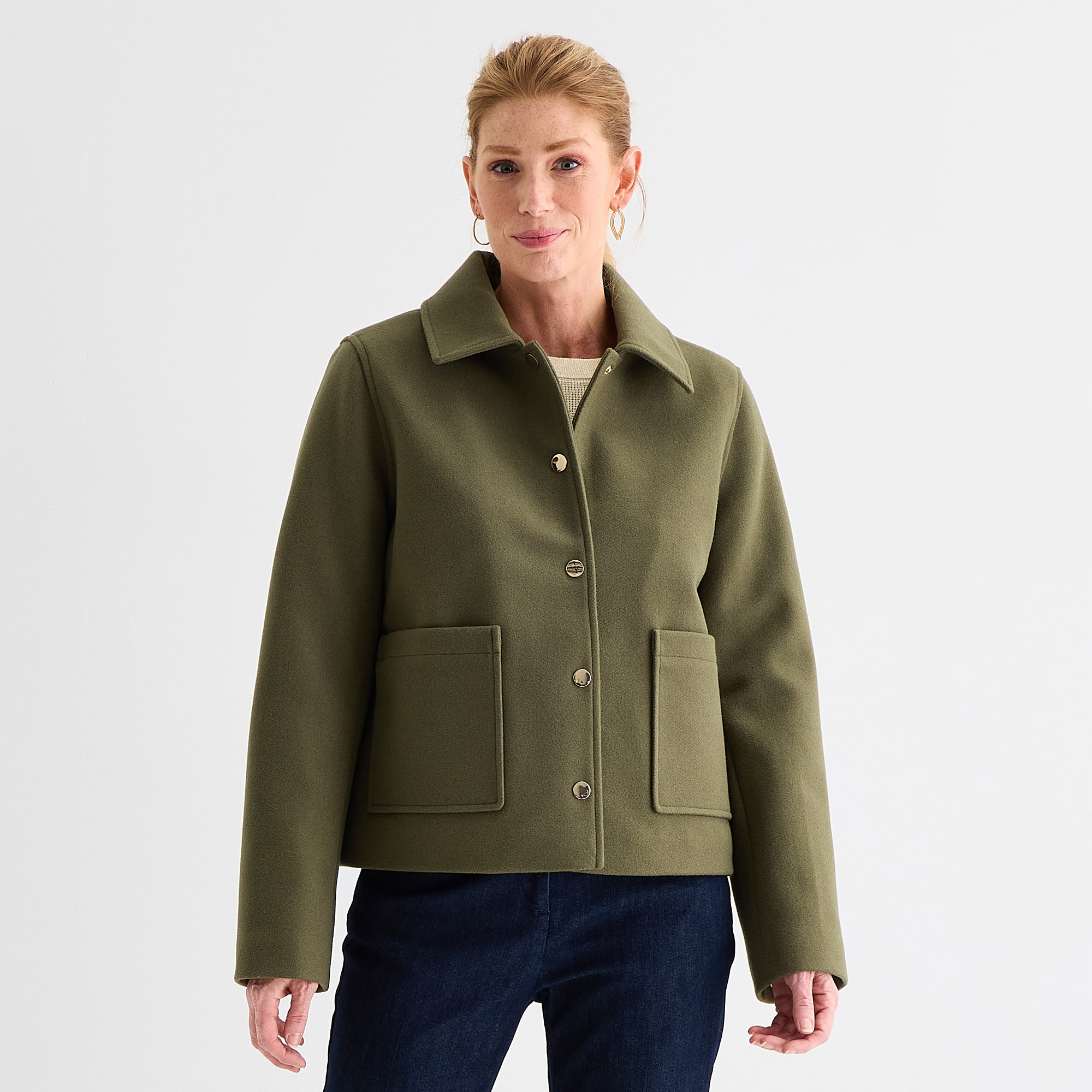 Liz Claiborne Womens Midweight Peacoat