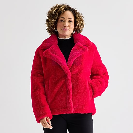 Liz Claiborne Womens Midweight Peacoat